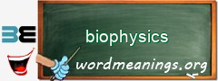 WordMeaning blackboard for biophysics